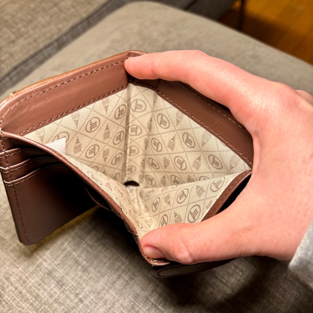 London Fog Zip Around Wallet for Women Café - Picture 3 of 11